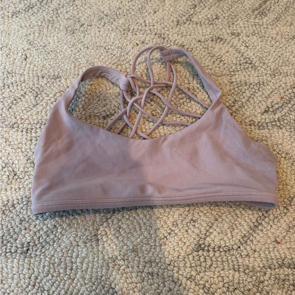 Pink (ribbed) Lululemon free to be bra